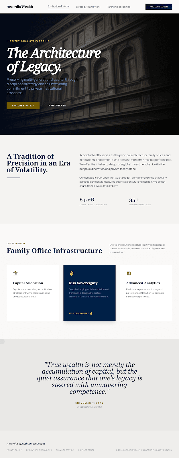 Accordia Wealth Institutional Site