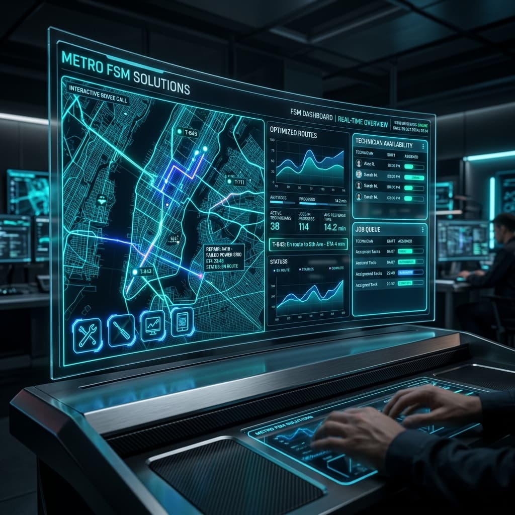 Field service management dashboard